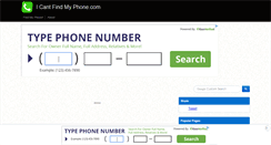 Desktop Screenshot of icantfindmyphone.com