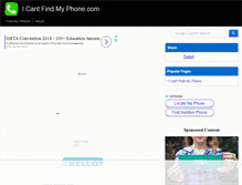 Tablet Screenshot of icantfindmyphone.com